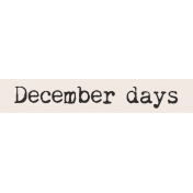 Days of December Words 14