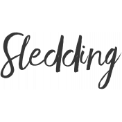 Sledding Word Art