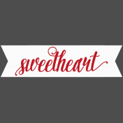 Heart Day Sweetheart Word Art Banner