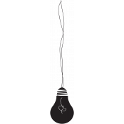 Light Bulb on String Template 01