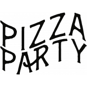 Pizza Party Word Art