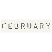 Work From Home- February Word Label White