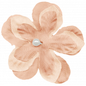 Shabby Wedding- Fabric Flower Peach