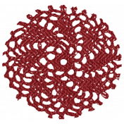 Classic Christmas- Red Doily