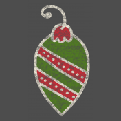 Christmas Chalkboard Decal Oblong Ornament