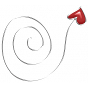 Treasured- Spiral Red Heart Clip