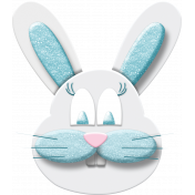 Easter- Blue Bunny Element