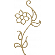 Floral Filigrees- Elements- Flower Gold