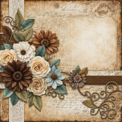 Brown & Cream Shabby Chic Background