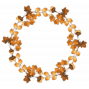 Autumn Leaves Wreath with Acorns