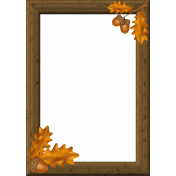 Wood Frame with Acorns A4