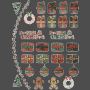 2022 Oct Design Challenge- Christmas Stickers to match 22 Dec Blog Train