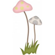 Ladybug Garden- mushrooms