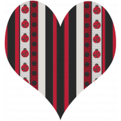 Ladybug Garden- ribbon heart