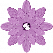 Flowerpop Purple Wooden Flower 1