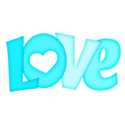 Love wordart-blue