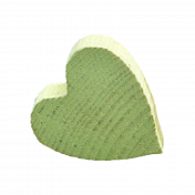 Light Green Wood Heart