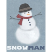 Winter Day Journal Card Snowman 3x4