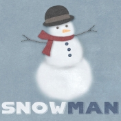 Winter Day Journal Card Snowman 4x4
