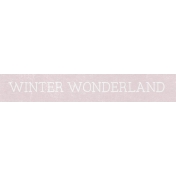 Winter Day Word Art- Winter Wonderland