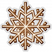 Winter Day Gingerbread Cookie Snowflake