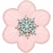 Winter Fun- Snow Baby Pink Flower Snowflake