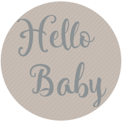 Winter Fun- Snow Baby Round Tag Hello Baby Print