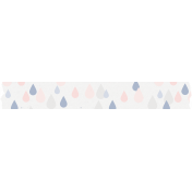 Spring Day Collab- April Showers Raindrops Washi Tape