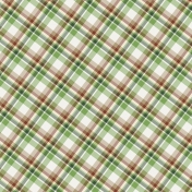 Into the Woods- Green and Brown Plaid Paper