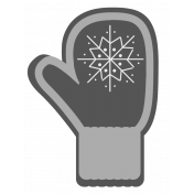 Winter Day Mitten Cookie Template