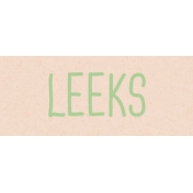 Garden Tales Leeks Word Art Snippet