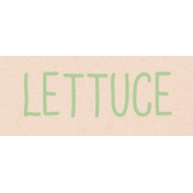 Garden Tales Lettuce Word Art Snippet