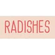 Garden Tales Radishes Word Art Snippet