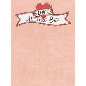 Food Day- Love at First Bite Journal Card 3x4