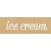 Food Day- Ice Cream Word Art