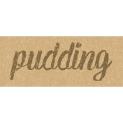 Food Day- Pudding Word Art