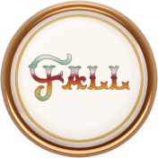 Fall Flurry Porcelain Fall Button