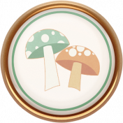 Fall Flurry Porcelain Mushroom Button