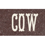 Petting Zoo Cow Word Art