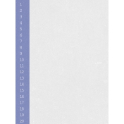 Digital Day Numbers Journal Card 3x4
