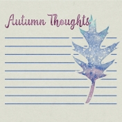 Elegant Autumn Autumn Thoughts Journal Card 4x4