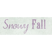 Elegant Autumn Snowy Fall Word Art