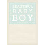 Baby Shower Beautiful Baby Boy Tag
