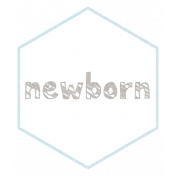 Baby Shower Newborn Light Blue Hexagon Tag