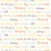 Baby Shower Words Paper