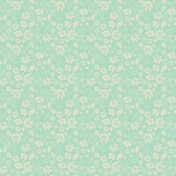 New Day Green Floral Print Paper