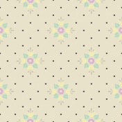 New Day Beige Floral Polka Dot Print Paper