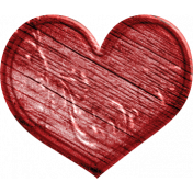 Treasured Wooden Red Heart