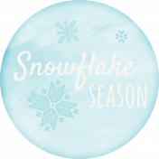 Sunshine and Snow Mini Snowflake Season Label