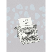 Love Knows- Typewriter Journal Card 3x4